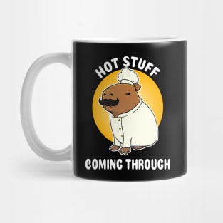 Hot Stuff coming through Capybara Chef Cartoon Mug